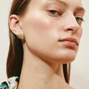 Jem Gold Banana Stud Earrings